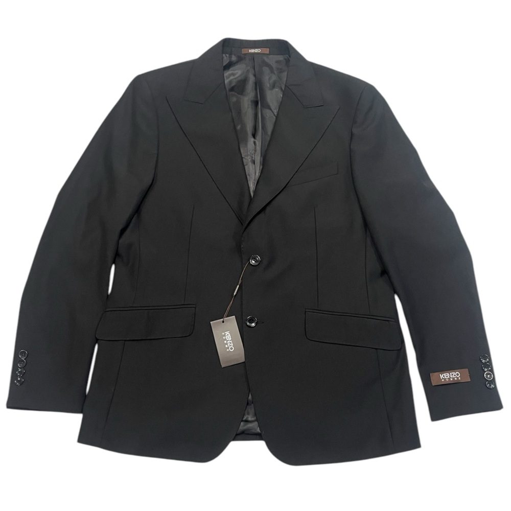 NWT Kenzo Homme Super 200’s Men’s Black Blazer Size 54/38.